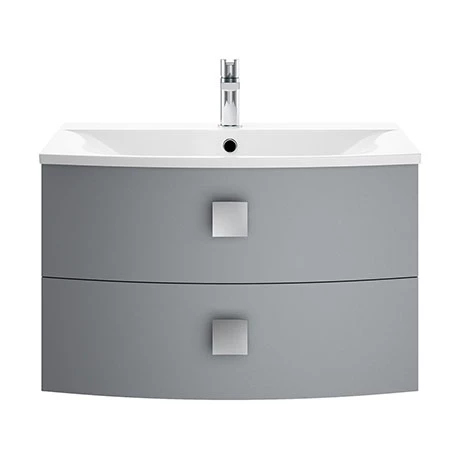 Hudson Reed Sarenna 700mm Wall Hung Cabinet & Basin - Dove Grey 1 Hudson Reed Sarenna 700mm Wall Hung Cabinet & Basin - Dove Grey