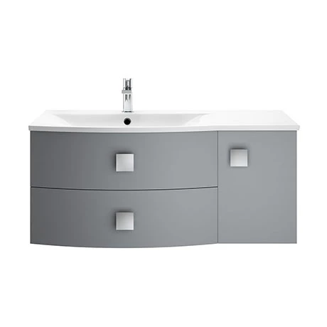 Hudson Reed Sarenna 1000mm Wall Hung Cabinet & Basin - Dove Grey 1 Hudson Reed Sarenna 1000mm Wall Hung Cabinet & Basin - Dove Grey