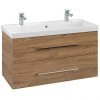 Villeroy and Boch Avento Oak Kansas 1000mm Wall Hung 2-Drawer Double Vanity Unit
