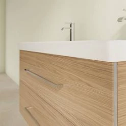 Villeroy and Boch Avento Nordic Oak 1000mm Wall Hung 2-Drawer Double Vanity Unit -Vanity Units Sales Store SAVE01VJ01 D4 460