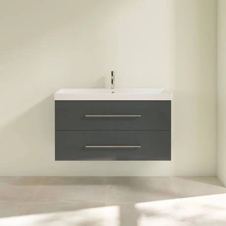 Villeroy and Boch Avento Crystal Grey 1000mm Wall Hung 2-Drawer Vanity Unit 3 Villeroy and Boch Avento Crystal Grey 1000mm Wall Hung 2-Drawer Vanity Unit - Image 3