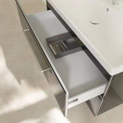 Villeroy and Boch Avento Crystal Black 1000mm Wall Hung 2-Drawer Vanity Unit -Vanity Units Sales Store SAVE03B301 D6 460