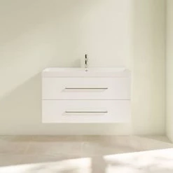 Villeroy and Boch Avento Wall Hung Vanity Unit 1000mm - Crystal White - SAVE03B401 -Vanity Units Sales Store SAVE03B401 D2 460