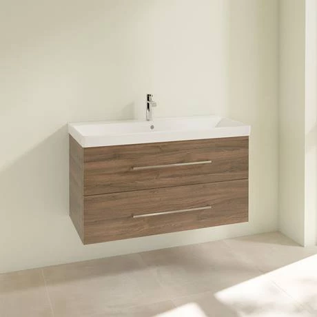 Villeroy and Boch Avento Arizona Oak 1000mm Wall Hung 2-Drawer Vanity Unit 2 Villeroy and Boch Avento Arizona Oak 1000mm Wall Hung 2-Drawer Vanity Unit - Image 2