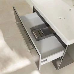 Villeroy and Boch Avento Crystal Black 800mm Wall Hung 2-Drawer Vanity Unit -Vanity Units Sales Store SAVE05B301 D6 460