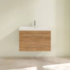 Villeroy and Boch Avento Oak Kansas 800mm Wall Hung 2-Drawer Vanity Unit -Vanity Units Sales Store SAVE05RH01 D2 460