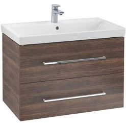 Villeroy and Boch Avento Arizona Oak 800mm Wall Hung 2-Drawer Vanity Unit