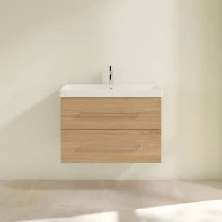 Villeroy and Boch Avento Nordic Oak 800mm Wall Hung 2-Drawer Vanity Unit -Vanity Units Sales Store SAVE05VJ01 D2 460