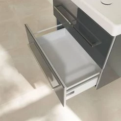 Villeroy and Boch Avento Crystal Grey 650mm Wall Hung 2-Drawer Vanity Unit -Vanity Units Sales Store SAVE07B101 D6 460