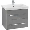 Villeroy and Boch Avento Crystal Grey 650mm Wall Hung 2-Drawer Vanity Unit