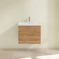 Villeroy and Boch Avento Oak Kansas 650mm Wall Hung 2-Drawer Vanity Unit -Vanity Units Sales Store SAVE07RH01 D2 460