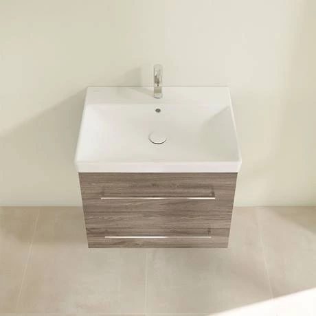 Villeroy and Boch Avento Stone Oak 650mm Wall Hung 2-Drawer Vanity Unit 4 Villeroy and Boch Avento Stone Oak 650mm Wall Hung 2-Drawer Vanity Unit - Image 4
