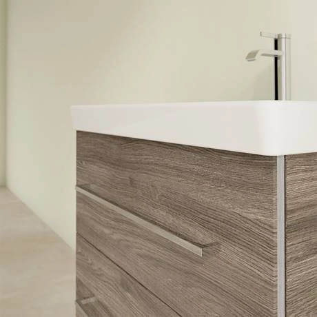 Villeroy and Boch Avento Stone Oak 650mm Wall Hung 2-Drawer Vanity Unit 5 Villeroy and Boch Avento Stone Oak 650mm Wall Hung 2-Drawer Vanity Unit - Image 5