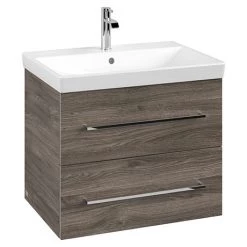 Villeroy and Boch Avento Stone Oak 650mm Wall Hung 2-Drawer Vanity Unit