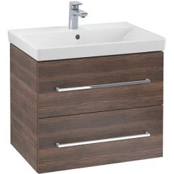 Villeroy and Boch Avento Arizona Oak 650mm Wall Hung 2-Drawer Vanity Unit