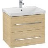 Villeroy and Boch Avento Nordic Oak 650mm Wall Hung 2-Drawer Vanity Unit