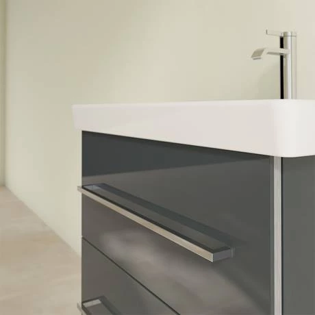 Villeroy and Boch Avento Crystal Grey 600mm Wall Hung 2-Drawer Vanity Unit 5 Villeroy and Boch Avento Crystal Grey 600mm Wall Hung 2-Drawer Vanity Unit - Image 5