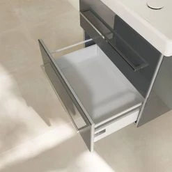 Villeroy and Boch Avento Crystal Grey 600mm Wall Hung 2-Drawer Vanity Unit 11 Villeroy and Boch Avento Crystal Grey 600mm Wall Hung 2-Drawer Vanity Unit -Vanity Units Sales Store SAVE09B101 D5 460