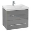 Villeroy and Boch Avento Crystal Grey 600mm Wall Hung 2-Drawer Vanity Unit