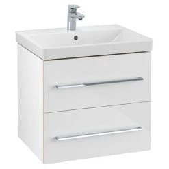 Villeroy and Boch Avento Wall Hung Vanity Unit 580mm - Crystal White - SAVE09B401