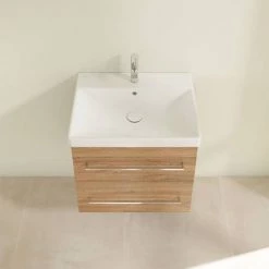 Villeroy and Boch Avento Oak Kansas 600mm Wall Hung 2-Drawer Vanity Unit -Vanity Units Sales Store SAVE09RH01 D3 460