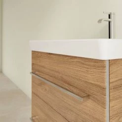 Villeroy and Boch Avento Oak Kansas 600mm Wall Hung 2-Drawer Vanity Unit -Vanity Units Sales Store SAVE09RH01 D4 460