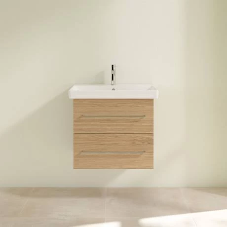 Villeroy and Boch Avento Nordic Oak 600mm Wall Hung 2-Drawer Vanity Unit 3 Villeroy and Boch Avento Nordic Oak 600mm Wall Hung 2-Drawer Vanity Unit - Image 3