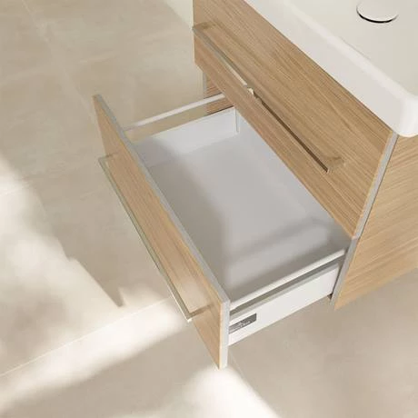 Villeroy and Boch Avento Nordic Oak 600mm Wall Hung 2-Drawer Vanity Unit 6 Villeroy and Boch Avento Nordic Oak 600mm Wall Hung 2-Drawer Vanity Unit - Image 6