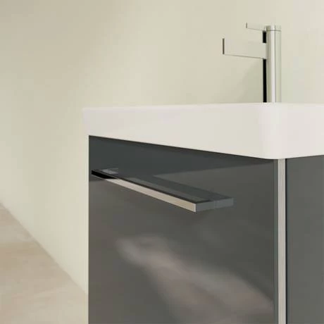 Villeroy and Boch Avento Crystal Grey 550mm Wall Hung 1-Door Vanity Unit 5 Villeroy and Boch Avento Crystal Grey 550mm Wall Hung 1-Door Vanity Unit - Image 5