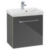 Villeroy and Boch Avento Crystal Grey 550mm Wall Hung 1-Door Vanity Unit