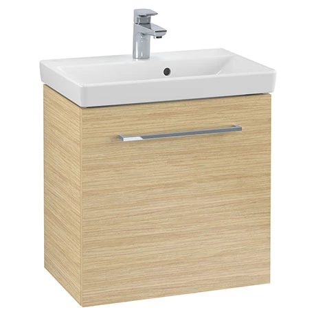 Villeroy and Boch Avento Nordic Oak 550mm Wall Hung 1-Door Vanity Unit 1 Villeroy and Boch Avento Nordic Oak 550mm Wall Hung 1-Door Vanity Unit