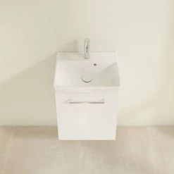 Villeroy and Boch Avento Crystal White 450mm Wall Hung 1-Door Vanity Unit 8 Villeroy and Boch Avento Crystal White 450mm Wall Hung 1-Door Vanity Unit -Vanity Units Sales Store SAVE15B401 D3 460