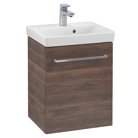 Villeroy and Boch Avento Arizona Oak 450mm Wall Hung 1-Door Vanity Unit 1 Villeroy and Boch Avento Arizona Oak 450mm Wall Hung 1-Door Vanity Unit