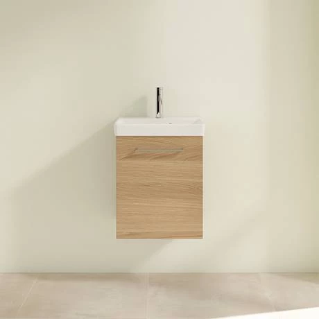 Villeroy and Boch Avento Nordic Oak 450mm Wall Hung 1-Door Vanity Unit 3 Villeroy and Boch Avento Nordic Oak 450mm Wall Hung 1-Door Vanity Unit - Image 3