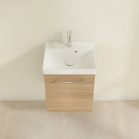 Villeroy and Boch Avento Nordic Oak 450mm Wall Hung 1-Door Vanity Unit 4 Villeroy and Boch Avento Nordic Oak 450mm Wall Hung 1-Door Vanity Unit - Image 4