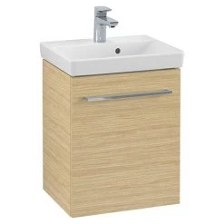 Villeroy and Boch Avento Nordic Oak 450mm Wall Hung 1-Door Vanity Unit