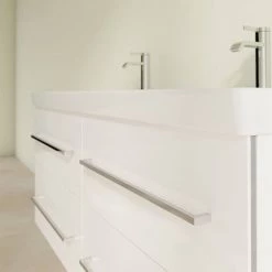 Villeroy and Boch Avento Double Vanity Unit 1180mm - Crystal White - SAVE29B401 -Vanity Units Sales Store SAVE29B401 D4 460