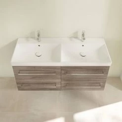 Villeroy and Boch Avento Stone Oak 1200mm Wall Hung 4-Drawer Double Vanity Unit 9 Villeroy and Boch Avento Stone Oak 1200mm Wall Hung 4-Drawer Double Vanity Unit -Vanity Units Sales Store SAVE29RK01 D3 460