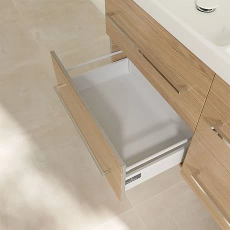 Villeroy and Boch Avento Nordic Oak 1200mm Wall Hung 4-Drawer Double Vanity Unit 6 Villeroy and Boch Avento Nordic Oak 1200mm Wall Hung 4-Drawer Double Vanity Unit - Image 6