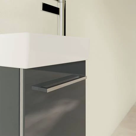 Villeroy and Boch Avento Crystal Grey 360mm Wall Hung Vanity Unit with Left Bowl Basin 5 Villeroy and Boch Avento Crystal Grey 360mm Wall Hung Vanity Unit with Left Bowl Basin - Image 5