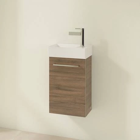 Villeroy and Boch Avento Arizona Oak 360mm Wall Hung Vanity Unit with Left Bowl Basin 2 Villeroy and Boch Avento Arizona Oak 360mm Wall Hung Vanity Unit with Left Bowl Basin - Image 2