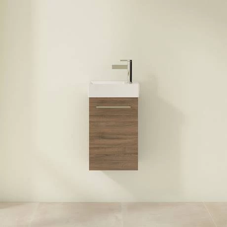 Villeroy and Boch Avento Arizona Oak 360mm Wall Hung Vanity Unit with Left Bowl Basin 3 Villeroy and Boch Avento Arizona Oak 360mm Wall Hung Vanity Unit with Left Bowl Basin - Image 3