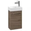 Villeroy and Boch Avento Arizona Oak 360mm Wall Hung Vanity Unit with Left Bowl Basin