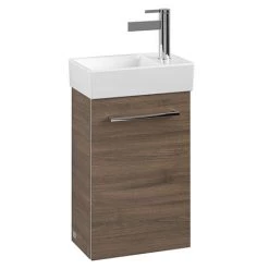 Villeroy and Boch Avento Arizona Oak 360mm Wall Hung Vanity Unit with Left Bowl Basin