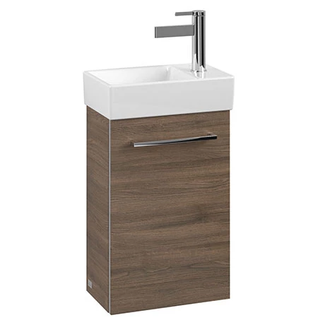 Villeroy and Boch Avento Arizona Oak 360mm Wall Hung Vanity Unit with Left Bowl Basin 1 Villeroy and Boch Avento Arizona Oak 360mm Wall Hung Vanity Unit with Left Bowl Basin