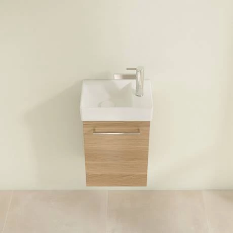 Villeroy and Boch Avento Nordic Oak 360mm Wall Hung Vanity Unit with Left Bowl Basin 4 Villeroy and Boch Avento Nordic Oak 360mm Wall Hung Vanity Unit with Left Bowl Basin - Image 4