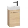 Villeroy and Boch Avento Nordic Oak 360mm Wall Hung Vanity Unit with Left Bowl Basin