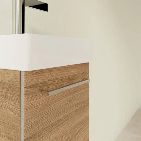 Villeroy and Boch Avento Oak Kansas 360mm Wall Hung Vanity Unit with Right Bowl Basin 5 Villeroy and Boch Avento Oak Kansas 360mm Wall Hung Vanity Unit with Right Bowl Basin - Image 5