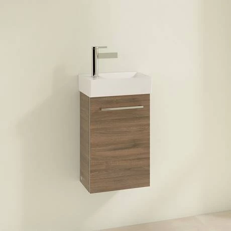 Villeroy and Boch Avento Arizona Oak 360mm Wall Hung Vanity Unit with Right Bowl Basin 2 Villeroy and Boch Avento Arizona Oak 360mm Wall Hung Vanity Unit with Right Bowl Basin - Image 2