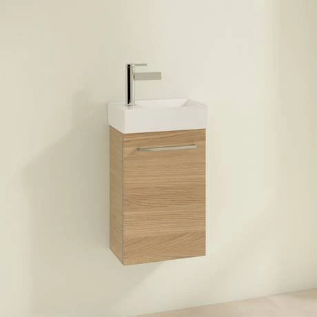 Villeroy and Boch Avento Nordic Oak 360mm Wall Hung Vanity Unit with Right Bowl Basin 2 Villeroy and Boch Avento Nordic Oak 360mm Wall Hung Vanity Unit with Right Bowl Basin - Image 2